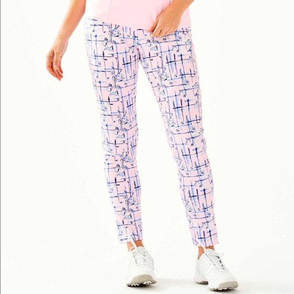 Lilly Pulitzer Pants - Corso golf pants pink tint talk birdie to me